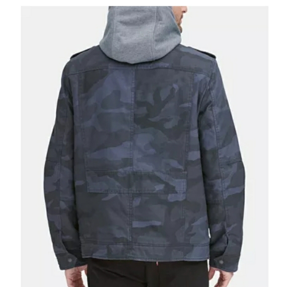Levi's two pocket hooded trucker jacket navy/camo - Picture 7 of 8